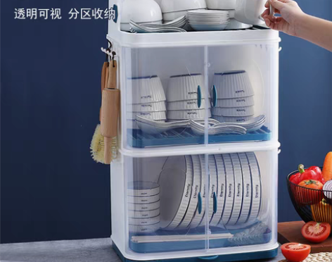 转卖厨房碗架碗筷收纳盒带盖放餐具装碗箱碟盘...