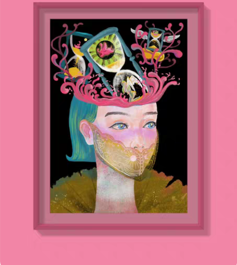 8K原创数码板绘插画设计装饰画艺术微喷画版...