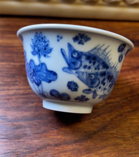 子润窑 鱼澡单杯 网红款 高4.5厘米 口...