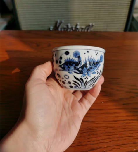 志纯窑 鱼藻缸杯 限量版精品 非春风小雅立...
