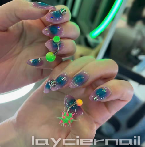 包邮辣妹y2k 纯手工定制手绘穿戴美甲 l...