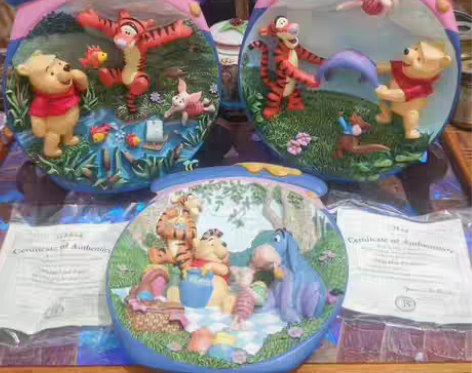 包邮包顺丰！原盒证书千禧年维尼熊迪士尼古董...