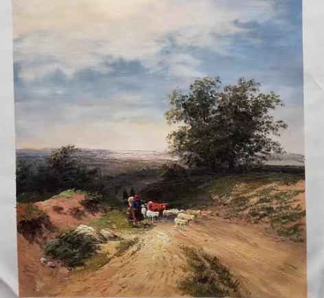 包邮刈麦者，古典油画，50??60，非常大...