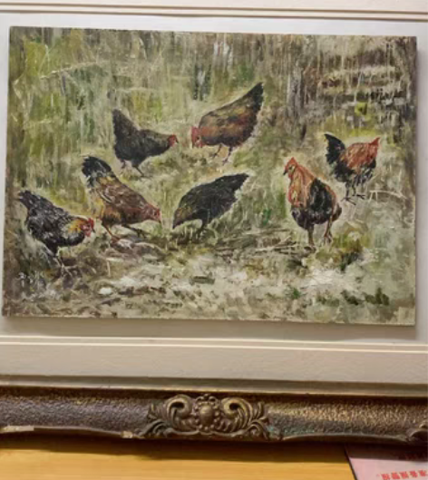 包邮曹宝鑫老师亲笔油画1幅,实物拍摄,品相...