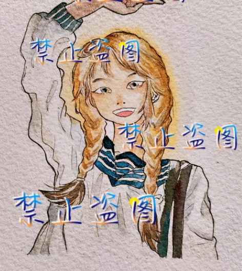 包邮约稿手绘水彩真人头像卡通风 画风如图 ...