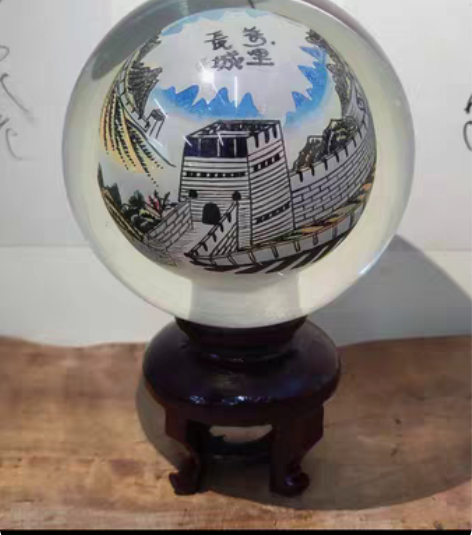 日本琉璃彩绘万里长城摆件 重量0.6千克 ...