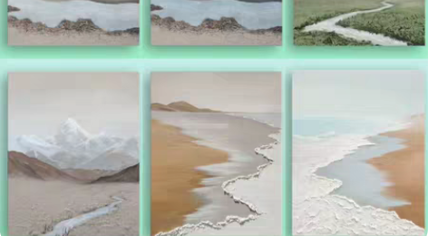 包邮全新数字油画diy日照金山手工填色简约...