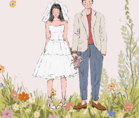 手绘婚礼请柬 姐妹们你们好  我是QQ 美...