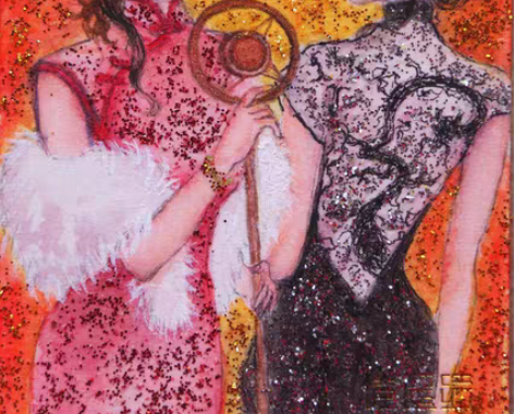 包邮原创手绘卡,人物细腻饱满,每张卡都有故...