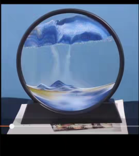 包邮厂家直销圆形流沙画3d立体动态沙漏家居...
