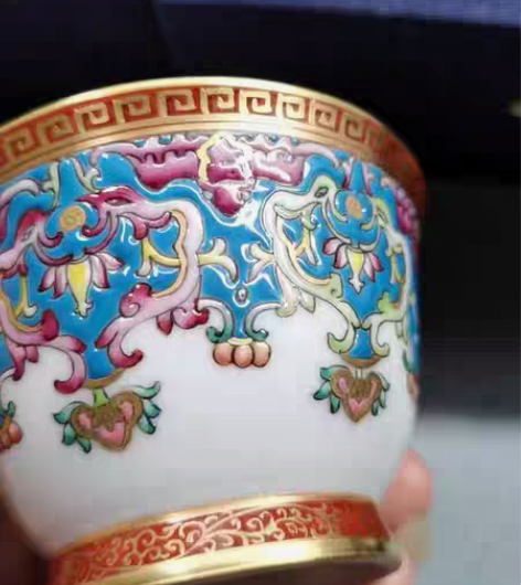 包邮涂铭老师作品，珐琅彩杯子，老师的画工了...