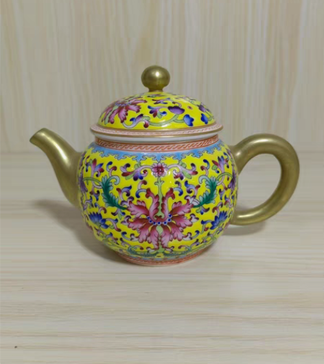 包邮景德镇库存厂货瓷器 珐琅彩手绘描金...