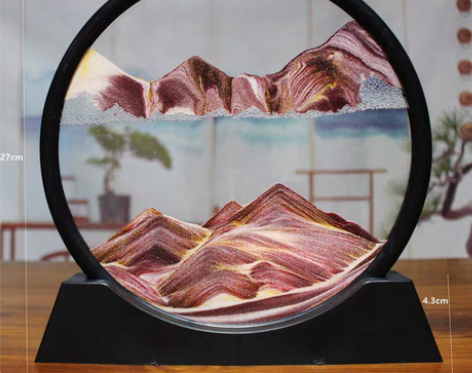 包邮【创意3D流沙画】玻璃摆件生日礼物液体...