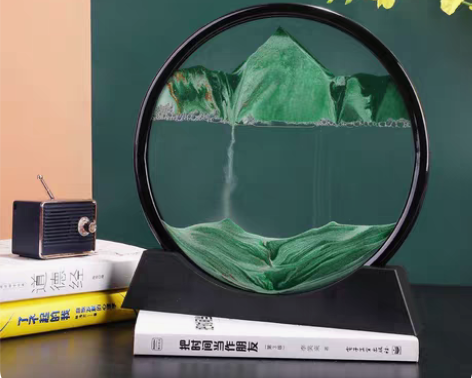 包邮轻奢3D流沙画摆件解压沙漏桌面装饰品摆...