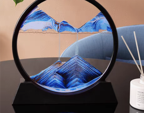 【创意3D流沙画】玻璃摆件生日礼物液体解压...