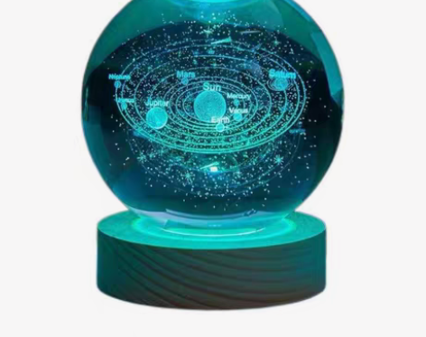 包邮宇宙系发光水晶球小夜灯高级感摆件送老公...