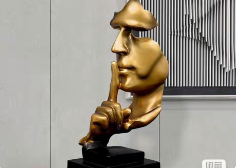 包邮沉默是金摆件客厅轻奢酒柜装饰品摆件创意...