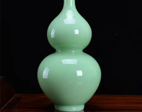 景德镇陶瓷器花瓶豆青釉宝葫芦现代家居装饰品...