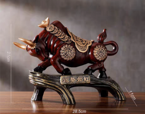 转卖牛开业礼物创意办公室家居中式客厅电视柜...