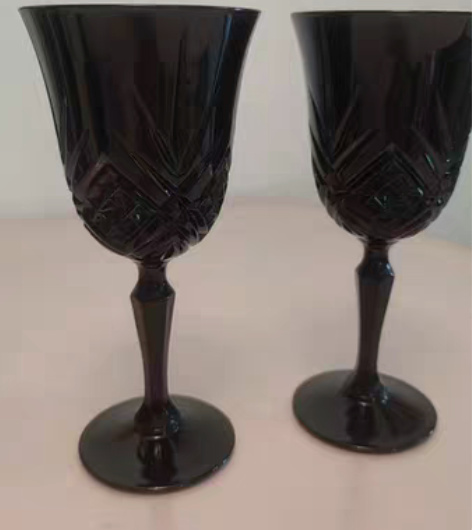 包邮全网唯一西洋中古回流黑色人工切割线手工...