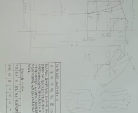 代画服装结构图手绘 服装设计专业大学毕业生...