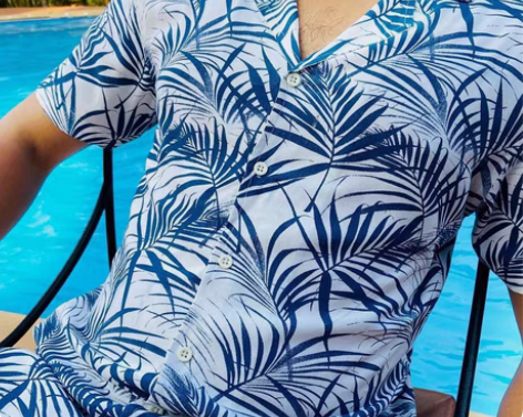 包邮衬衫定制 古巴领衬衫  夏威夷衬衫 夏...