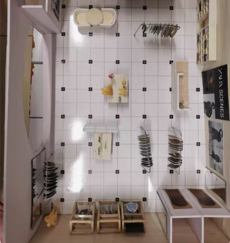 zara服装卖场陈列设计作业，可小刀。底板...