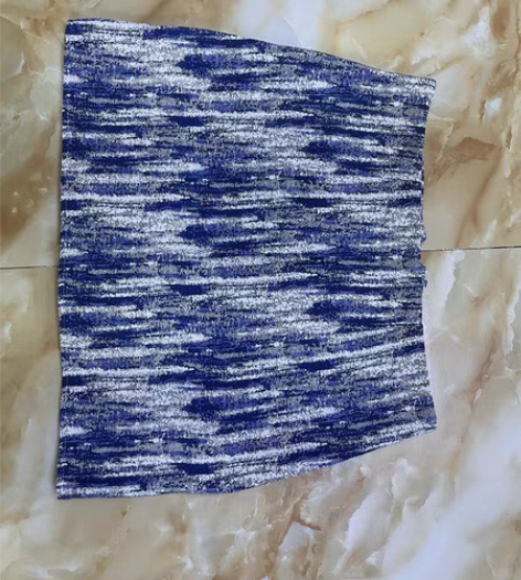 包邮蓝色油画扎染提花牛仔布再造渐变肌理洗水...