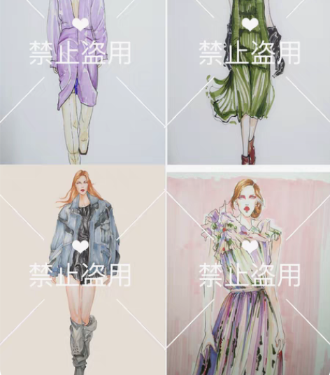 包邮马克笔手绘，服装效果图 感兴趣的话点“...