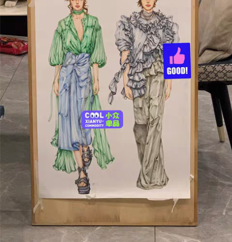 服装效果图代画 线稿 款式图 效果图 A4...