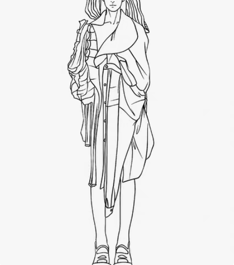 包邮服装效果图草图线稿10元 服装设计稿【...