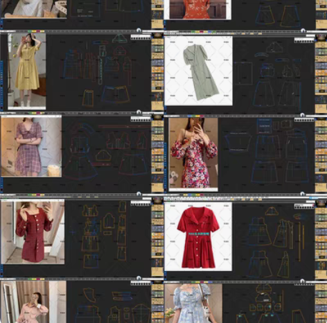 包邮12款ET的prj女装服装纸样文件，含...