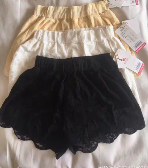 包邮女士肤色蕾丝短裤，夏季防走光裤子，10...