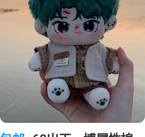 包邮60出王一博属性棉花娃娃，全新，拆封之...