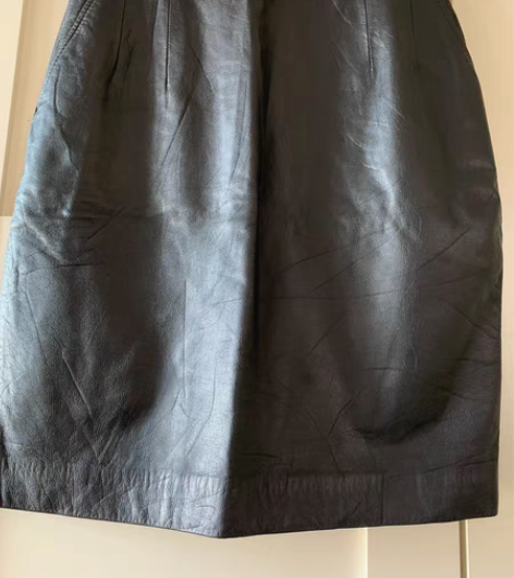 包邮全新皮裙一步裙，腰围2尺/裙长53，实...