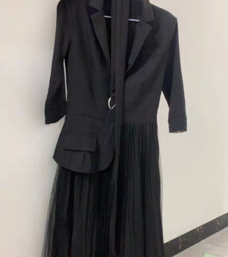 转卖西装网纱拼接百褶裙2018春夏季新款韩...