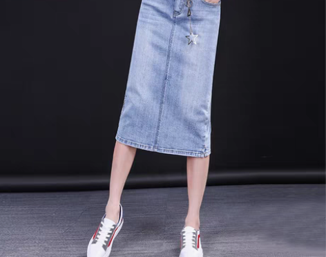 转卖尚驭牛仔半身裙2018春新款修身显瘦一...