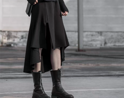 转卖MAO春秋新款不规则针织半身裙女春秋中...