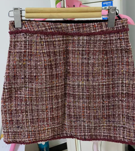 包邮全新粗花呢子半裙  不适合  瞎买  ...