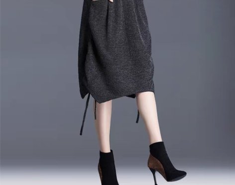 转卖【狂欢价】针织半身裙花苞裙蓬蓬裙裙女秋...