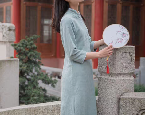 转卖旗袍上衣改良版连衣裙夏季女中国风中长款...