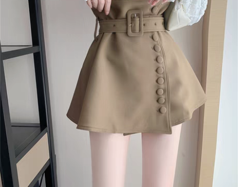 转卖小个子高腰a字半身裙女2021秋冬新款...