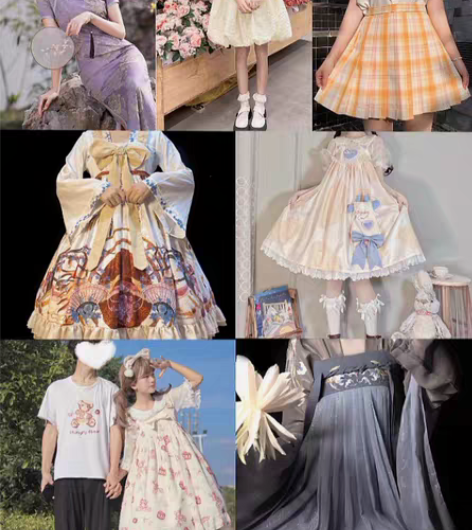 （出）lo，汉服，旗袍，花苞裙 因为读书原...