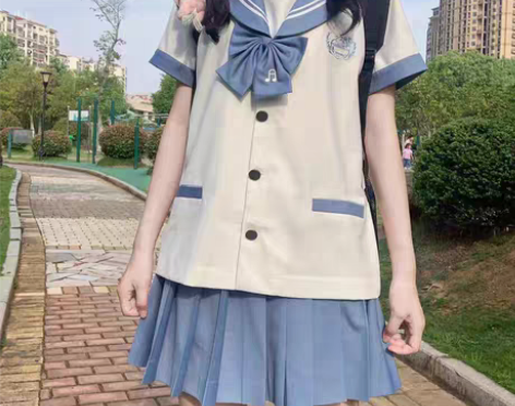 【神北】原创 泡泡兔 可爱幼稚园jk制服裙...