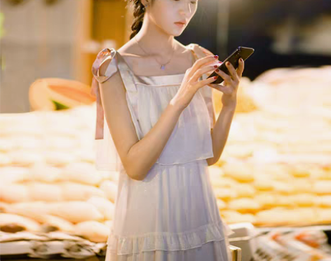 转卖梅子熟了复古温柔风吊带裙中长款雪纺仙女...