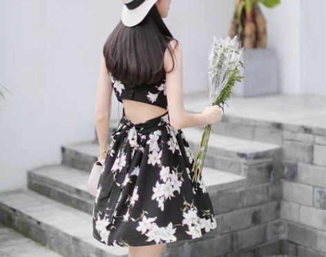 转卖木木家 风无袖连衣裙 后背露腰小性感 ...