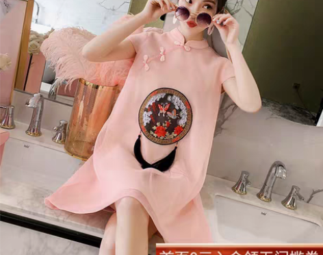 转卖改良旗袍女年轻时尚夏季2019新款少女...