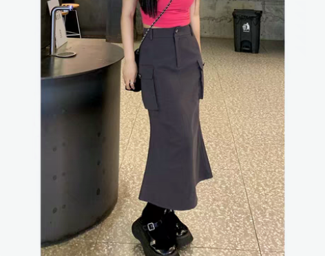 转卖黑泽玄七2022夏季新款军绿色工装风半...