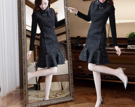 转卖早秋小香风连衣裙2020年新款女装秋季...