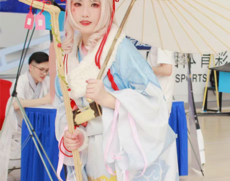 阴阳师缘结神皮肤稚雪缱绻cos道具手杖/伞...